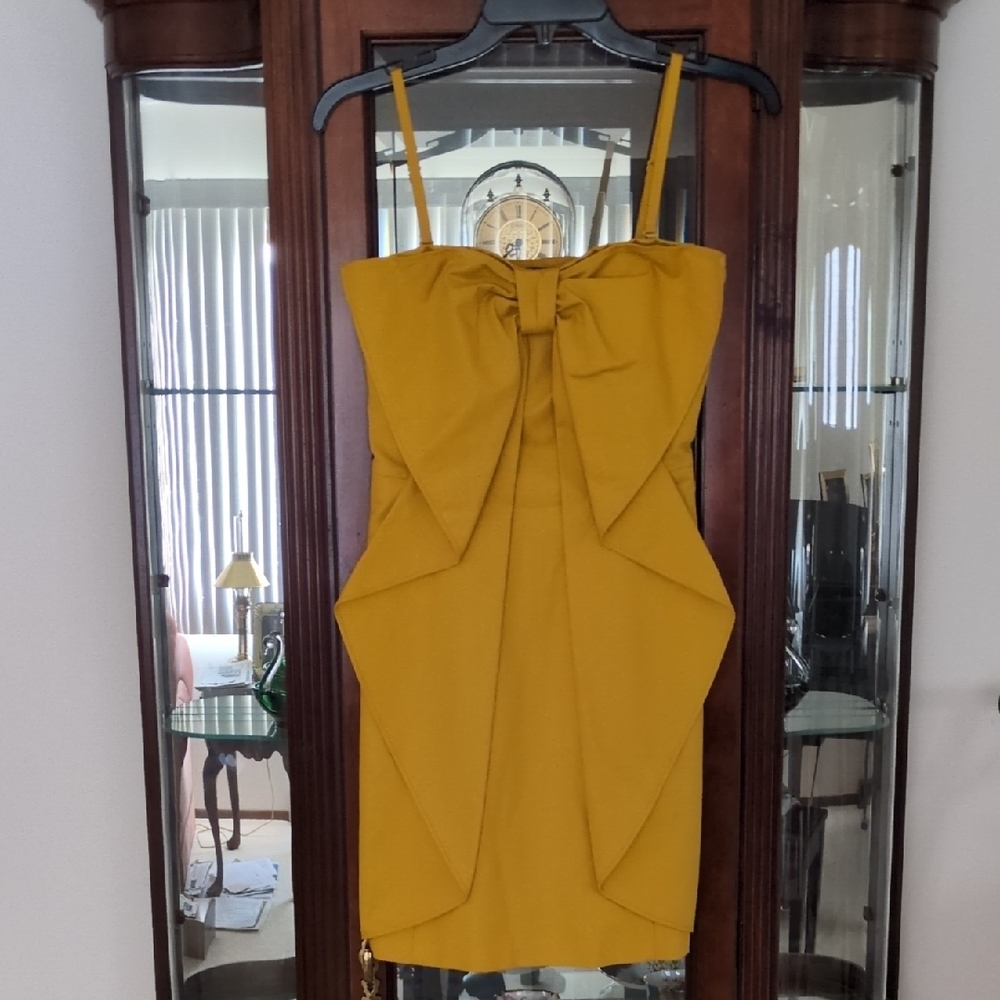 Sisley Italy Yellow Spaghetti Strap Dress ( Please read description)